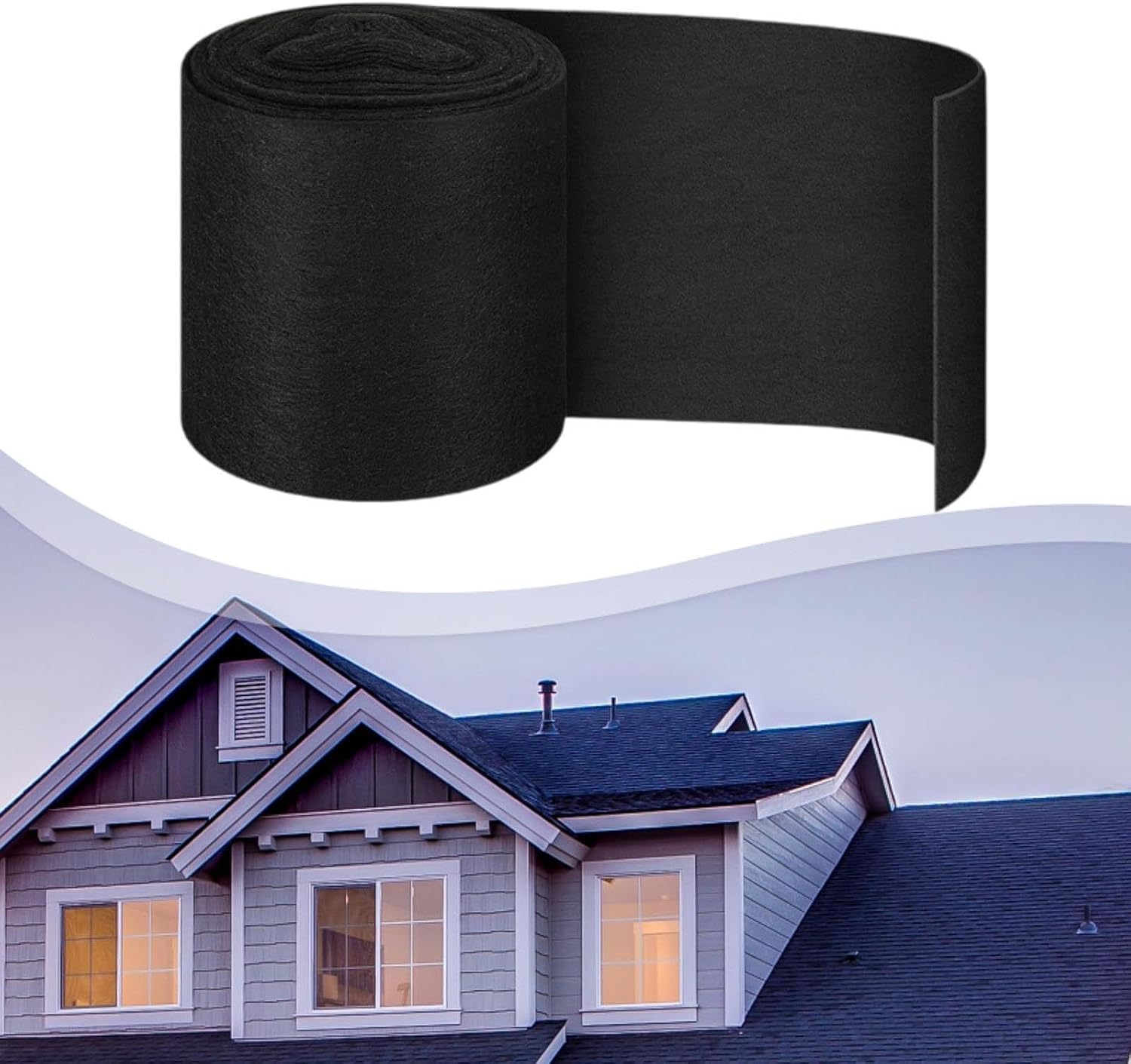 Generic 32.8ft Ridge Exhaust Vent Mesh Activated Carbon Ventilation, Cuttable Weatherproof for Attic