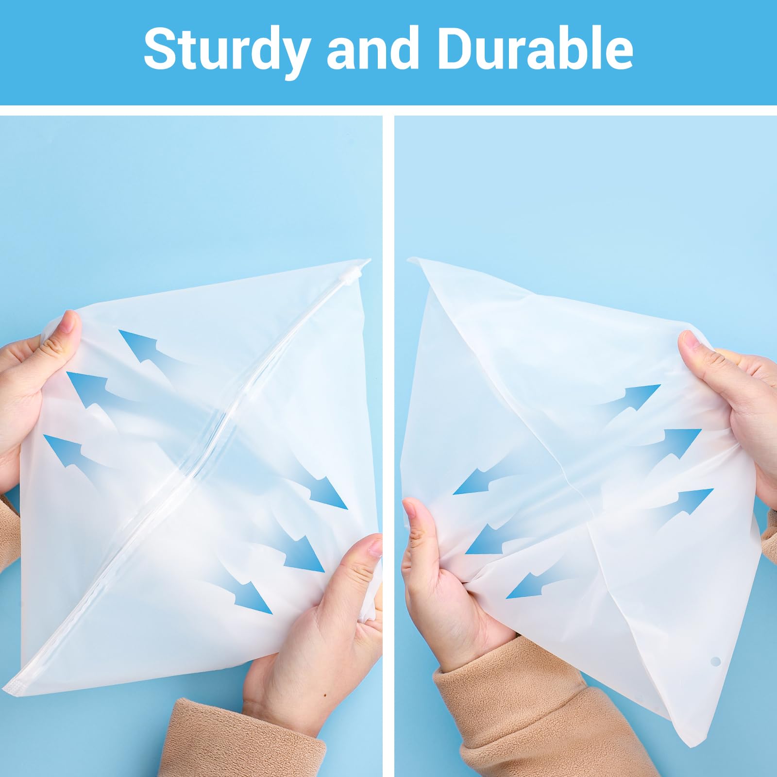 Sacchetti Organizzatore Valigia 100 Pezzi 35x40cm - Con Zip E Fori Di Sfiato - Foto 4