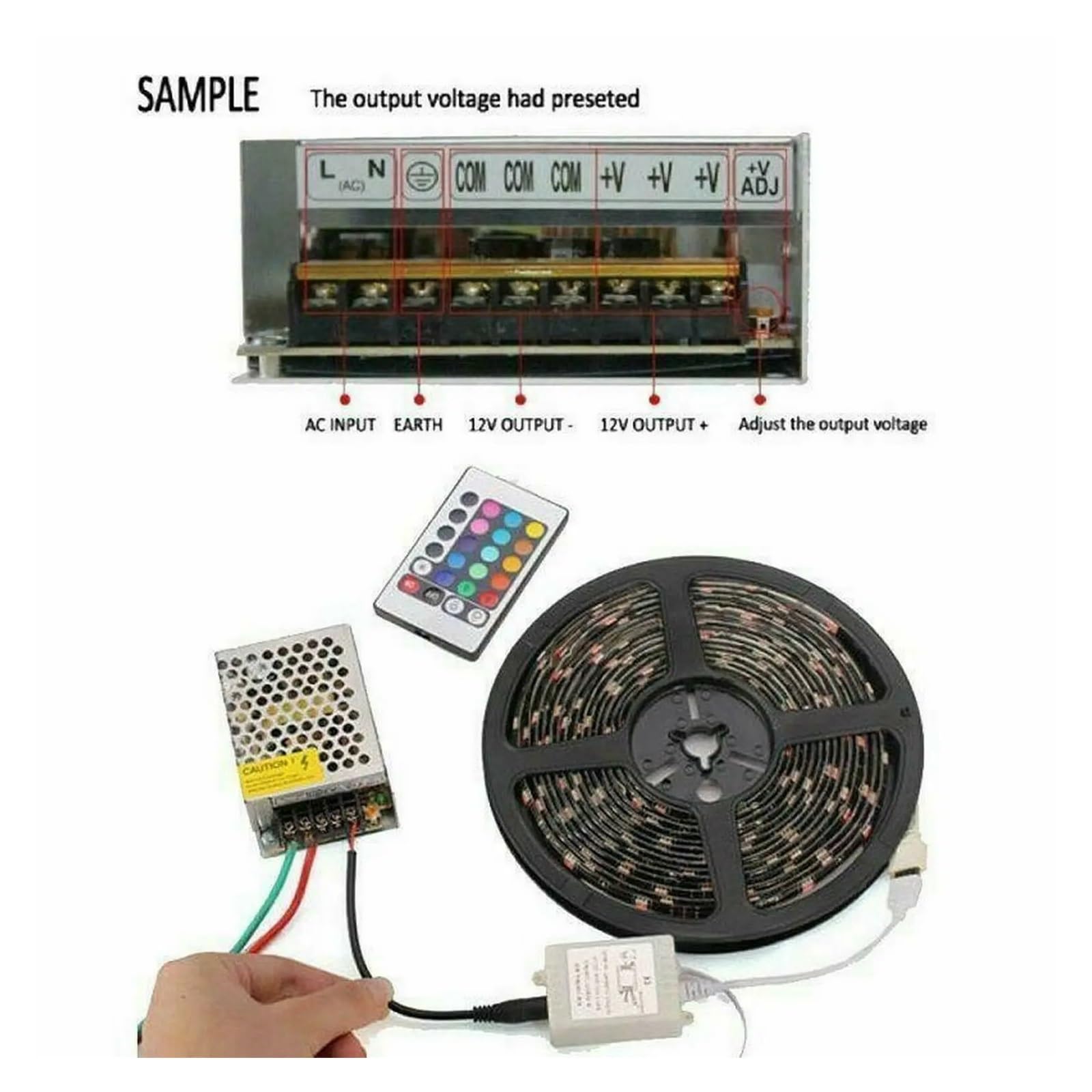 Fuente de alimentación conmutada, transformador AC DC SMPS for tira de luz LED, Motor CCTV, 12V, 24V, 36V, 48V, 60V, 72V, 360W, 400W, 500W, 600W(36V,400w)