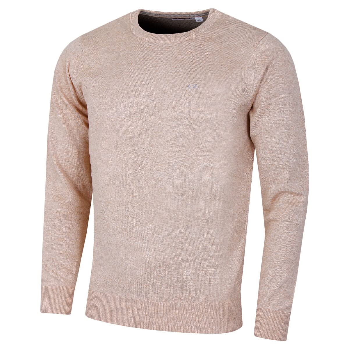 Calvin Klein Men's Caramel Marl Crew Neck Sweater - Xxl