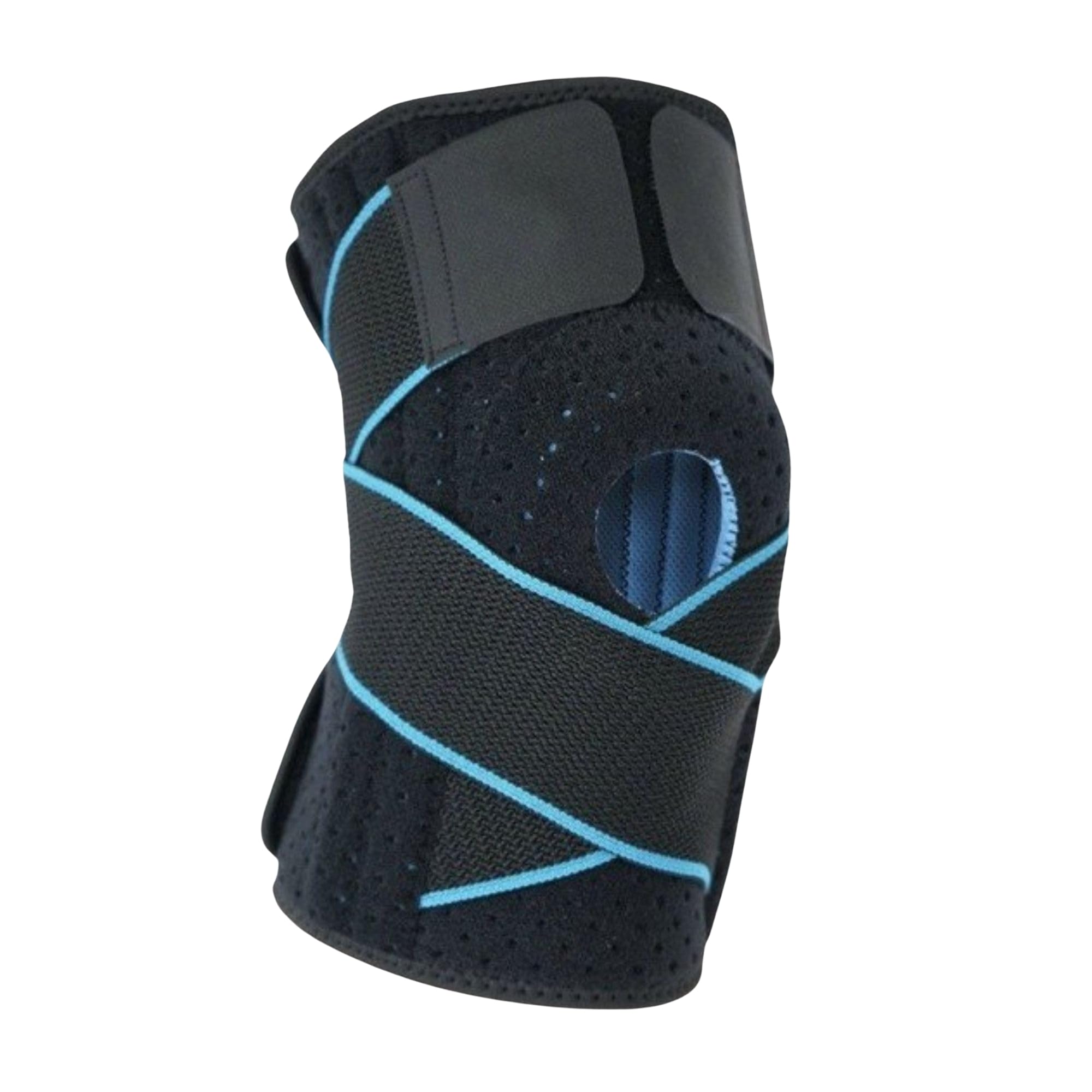Knee Brace for Women & Men | Adjustable Knee Support Strap and Compression Sleeve for Pain Relief, Meniscus Tear, Hinged Knee Brace with Side Stabilizers | Ideal for Weightlifting and Running. (Blue)