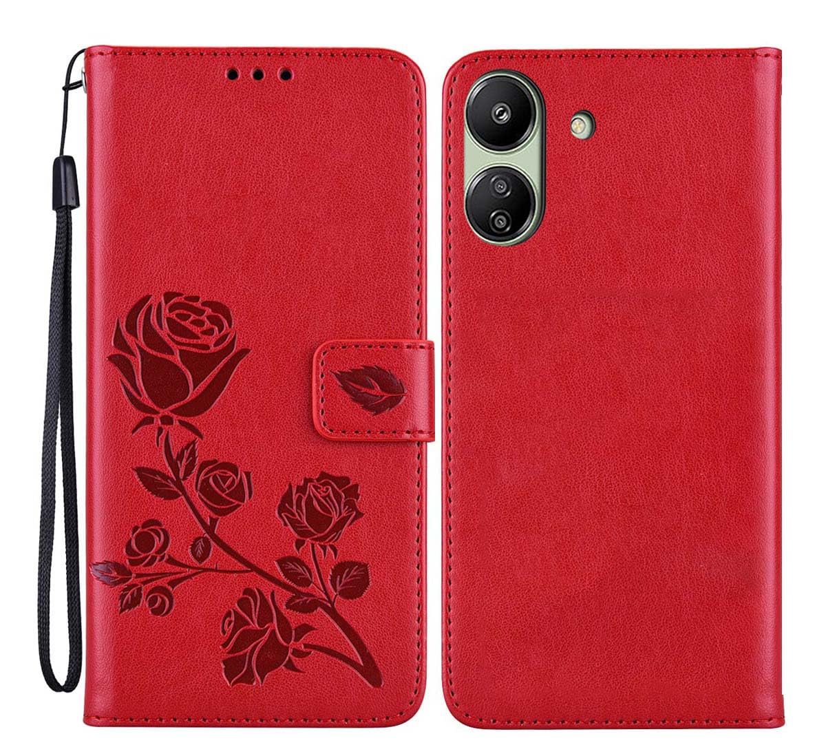 GOKEN Cover per Xiaomi Redmi 13C 4G / Poco C65, Custodia Libro in Pelle