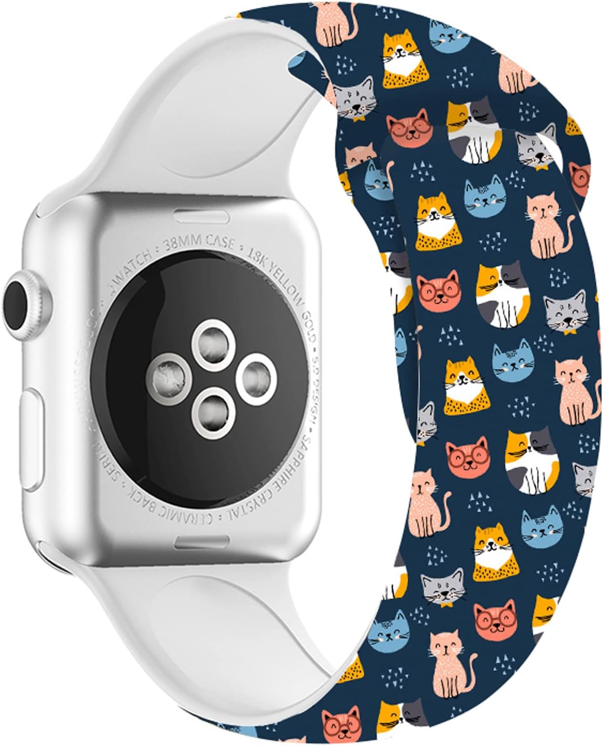 Halloween Watch Band Compatible With Apple Watch 38mm 40mm 41mm 42mm 44mm 45mm for Women Men,Adjustable Replaceable Silicone Smartwatch Straps For iWatch Series SE 9 8 7 6 5 4 3 2 1 - Image 2