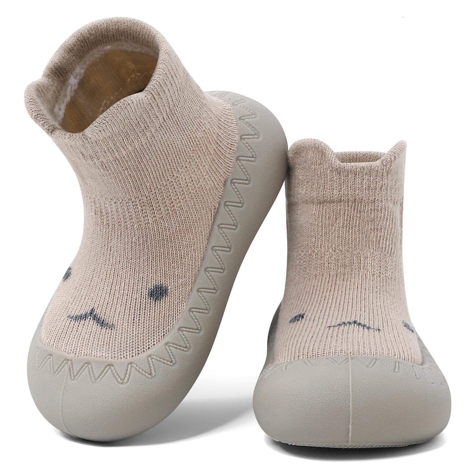 XQ&XG Calzini Scarpe Antiscivolo per Bambini, Scarpe Primi Passi Neonato, Suola Morbida Antiscivolo, Scarpe Traspiranti per Bambino Unisex Calzino Pantofole