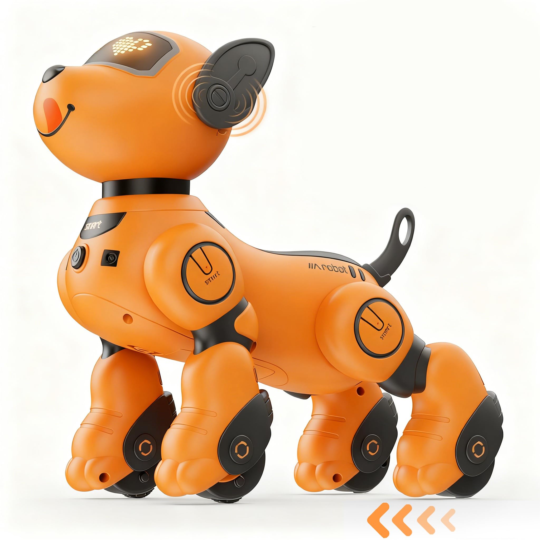 VATOS Robot Dog Toy for Kids, Voice & 2.4GHz Remote Control Robot Pet with Interactive Touch Sensors, Over 20+ Responses, Program Mode, Robotic Puppy Toy for Kids Boys & Girls
