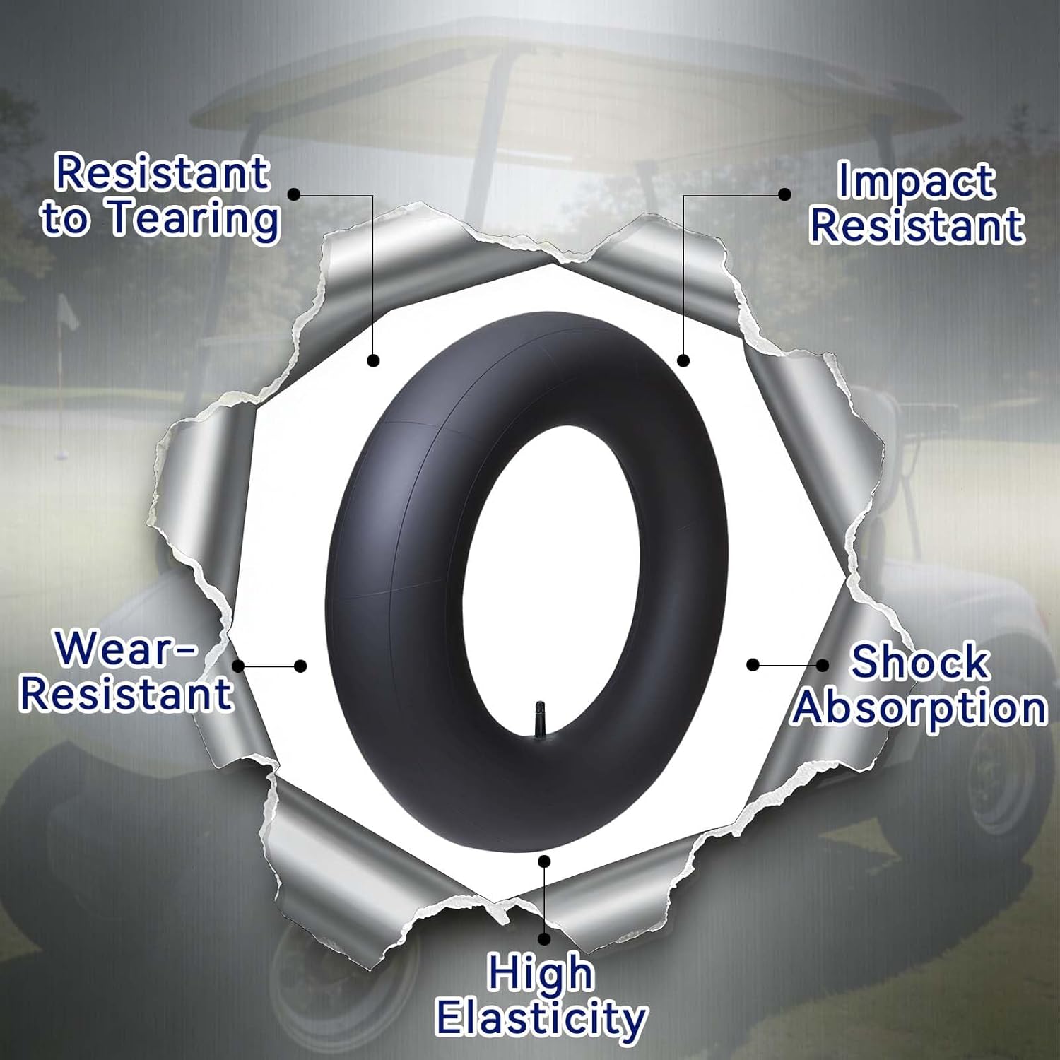 2-Pack 6.50-16 7.00-16 Inner Tubes with Straight Valve Stem for Farm Tractors and Implements