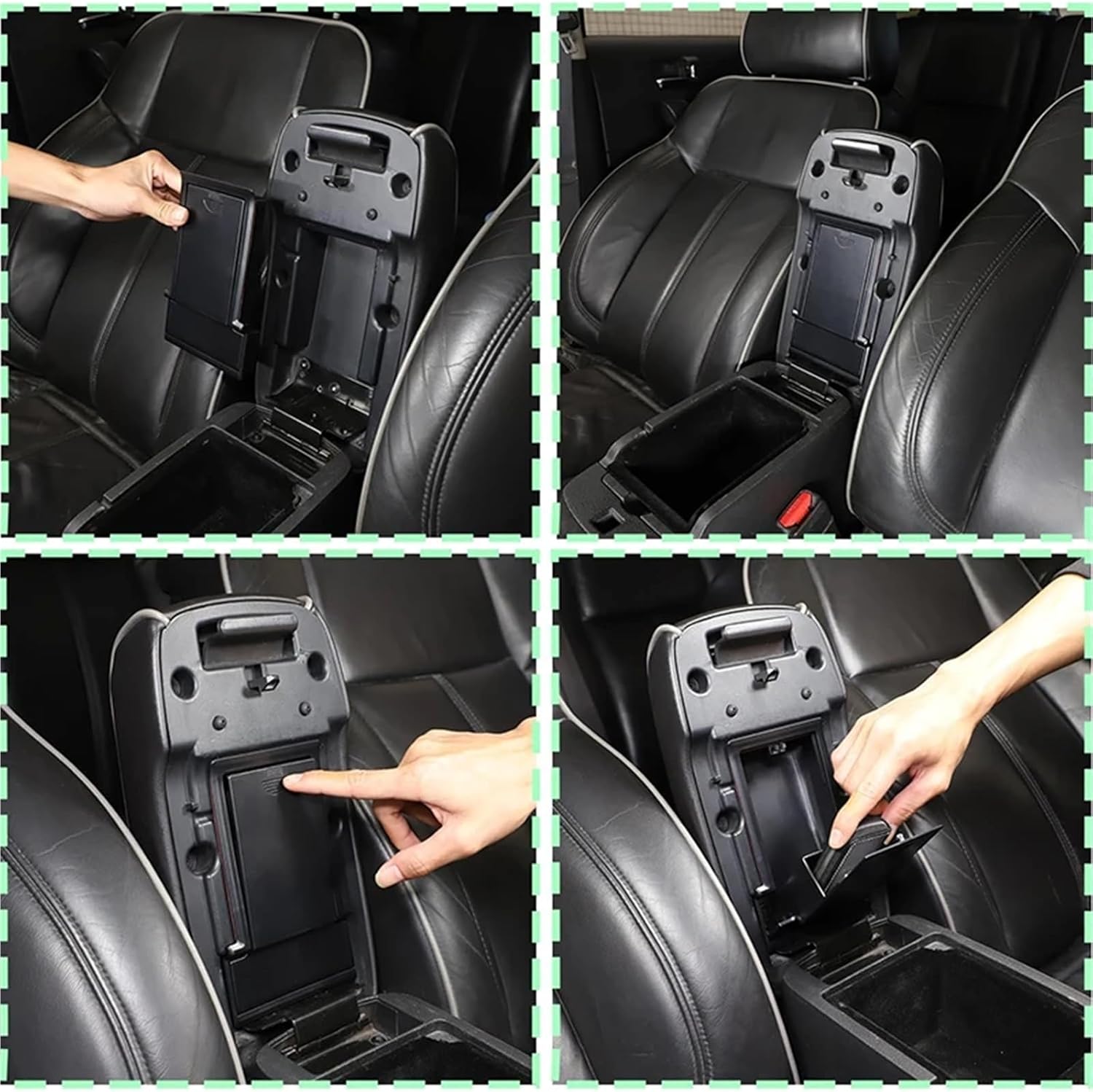 2005-2009 Compatible With Hummer H3 ABS Center Console Organizer Armrest Hidden Storage Box Insert Armrest Hidden Tray Organize Accessories