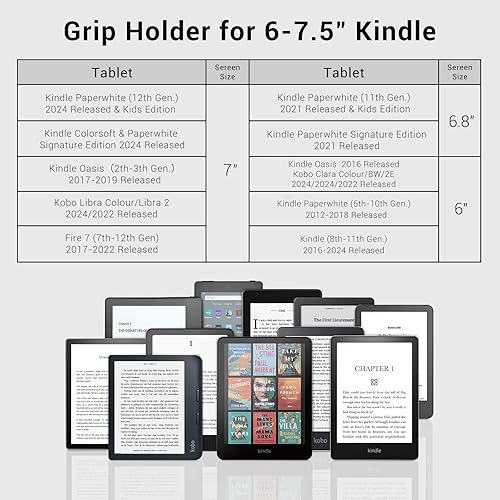 Miniatura 2 de CoBak Correa de mano para KindleVoyagaLenovoSony E-BookKindle FireKoboTablets, conveniente para leer a la hora de acostarse, alta elasticidad,