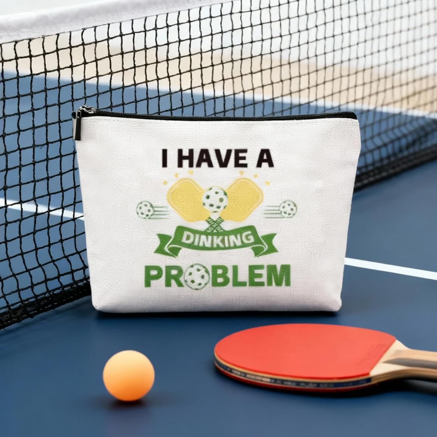 4 Pcs Pickleball Makeup Bag,Pickleball Gifts for Women,Pickleball Cosmetic Bags,Dink Ball Bag for Women,We're More Than Just Pickleball Friends,Christmas Gifts for Girls Zipper Canvas Toiletry Bag - Image 3