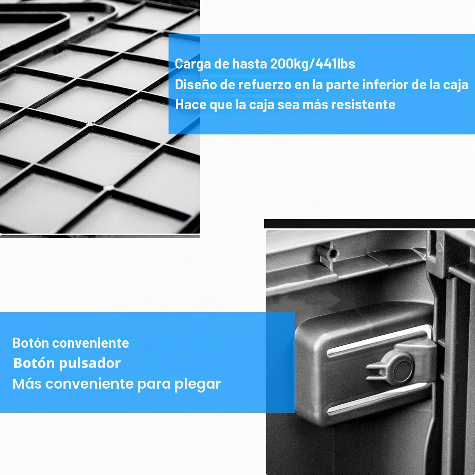 Caja de almacenamiento plegable para coche, 70 L, 2 en 1, con función de asiento, plegable, resistente al agua y resistente, ahorra espacio