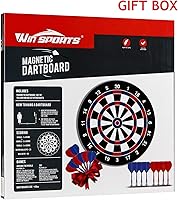 Vista 9 de Juego de mesa de dardos magnéticos, juego de dardos y dardos para niños, tablero de dardos de 16 pulgadas con 8 dardos magnéticos fuertes de 2