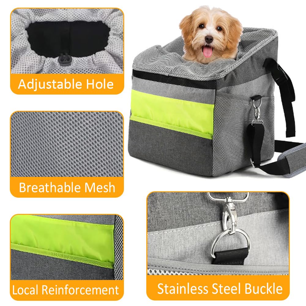 Cestino per Bicicletta Animale Domestico, Cestino Anteriore per bici Multiuso per Animali Domestici Max 5 kg, Staccabile Borsa da Bicicletta per Cani