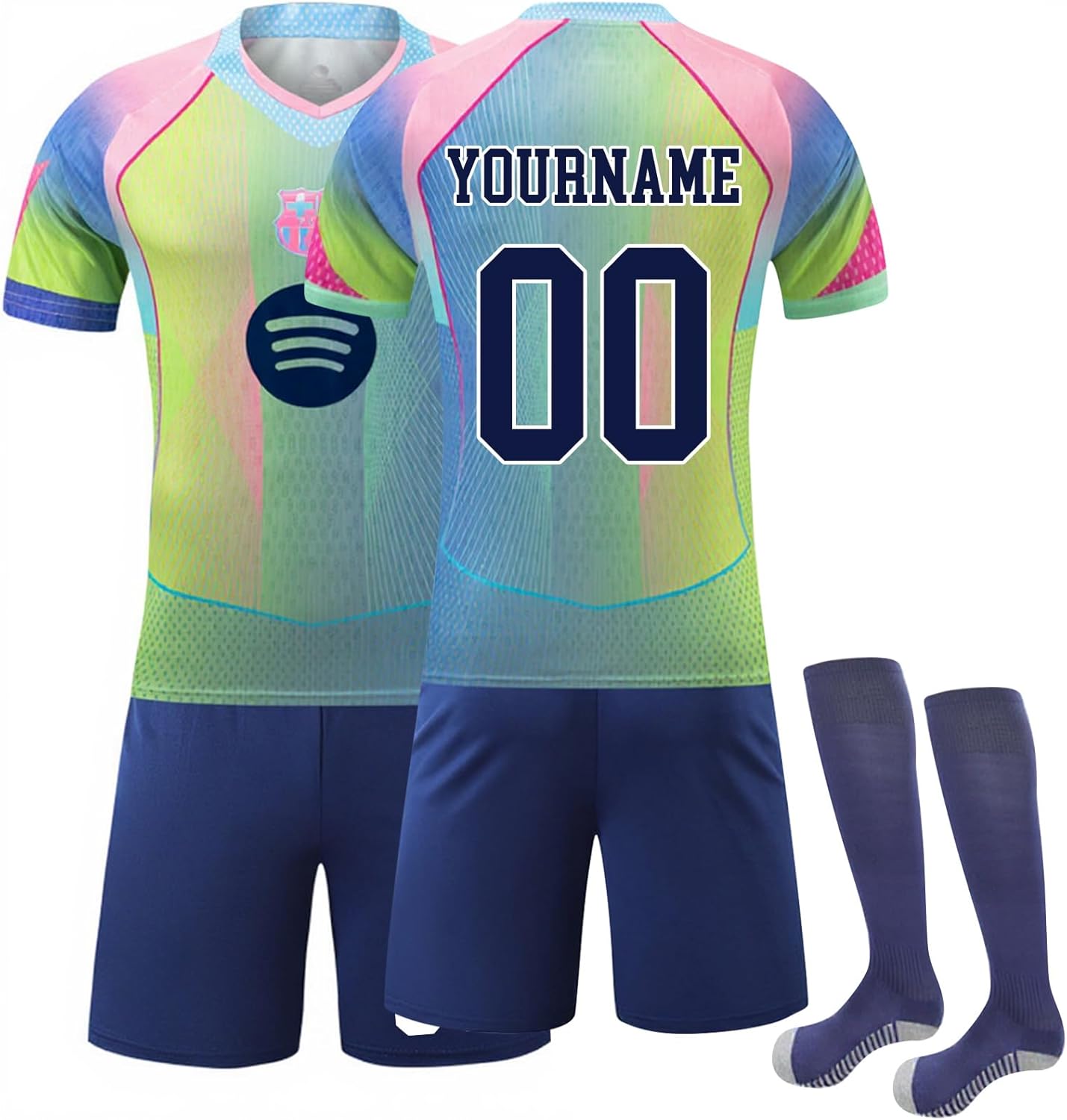 Barcelone Maillot De Football Personnalisé Avec Nom Nombre