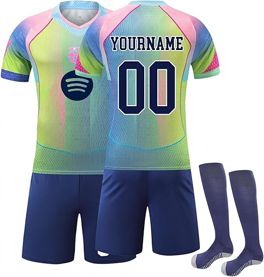 Personalisiertes Barcelona Trikot Set - Mit Eigenem Namen & Nummer