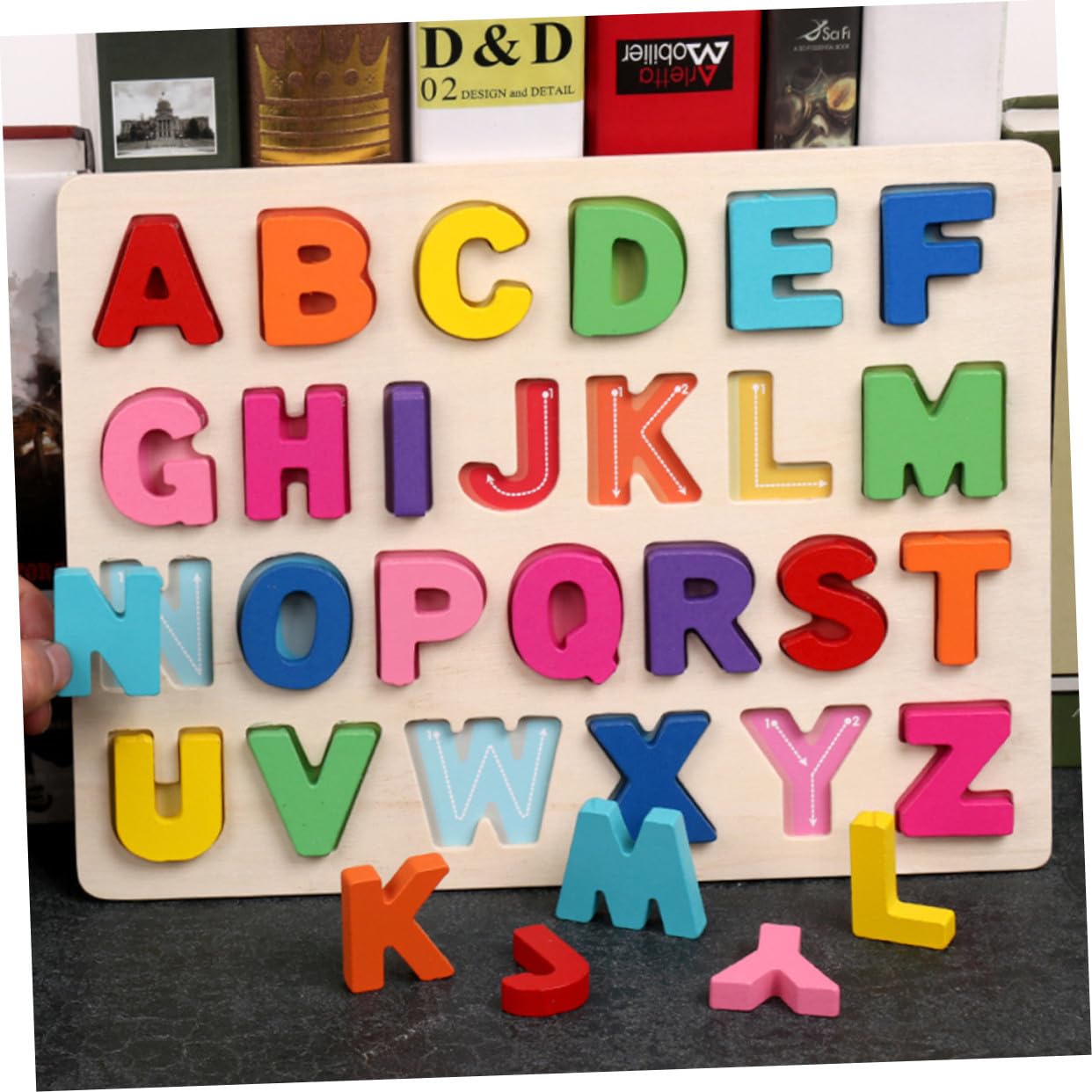 Puzzle Numeri e Alfabeto in Legno per Bambini, Set Educativo | Apprendimento Cognitivo, Sviluppo Abilità Matematiche, Gioco Sicuro per Kids e Children