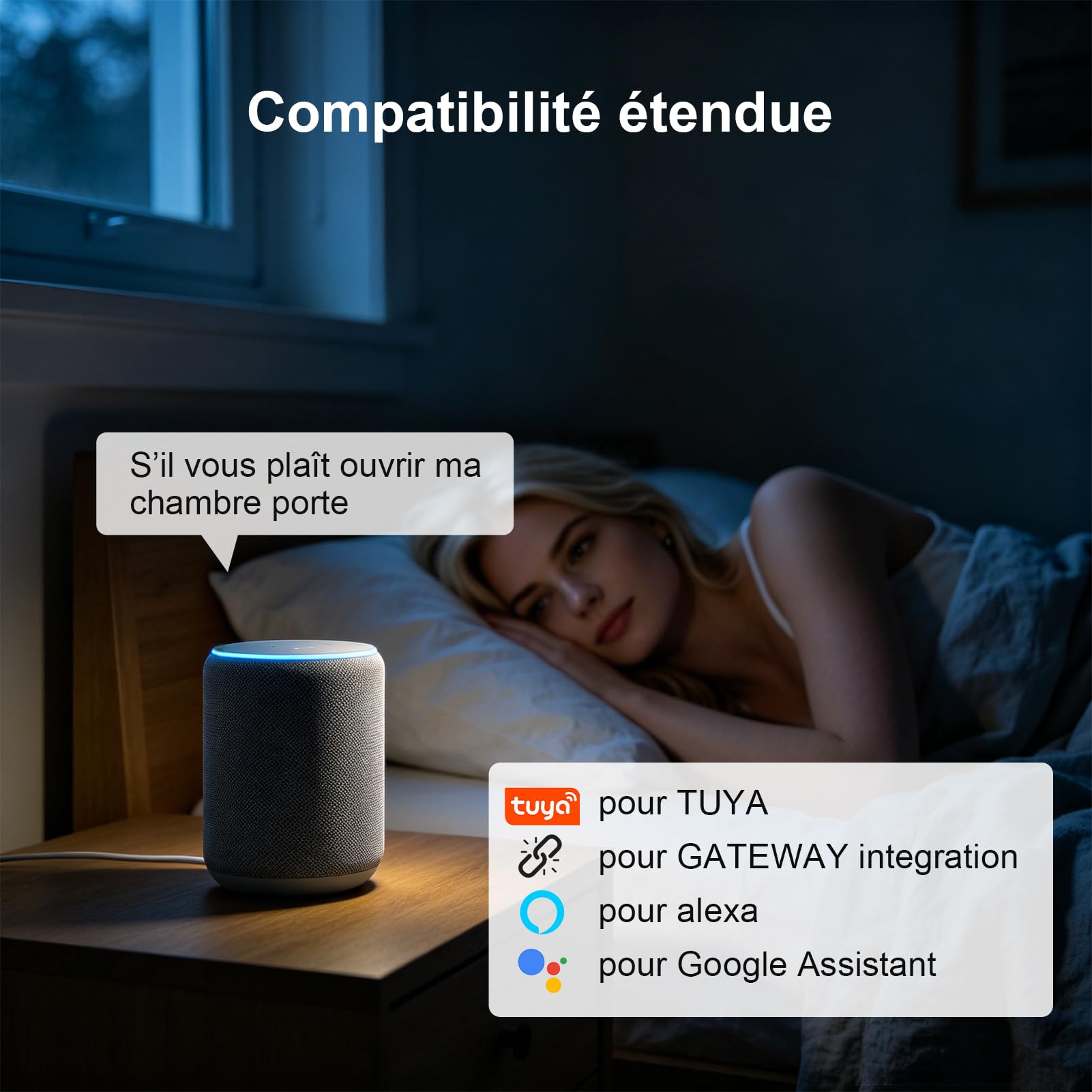 Serrure de porte intelligente à empreintes digitales, serrure de porte d'entrée biométrique sans clé avec application pour carte clavier sans fil TUYA, mot de passe pour chambre à coucher, hôtel