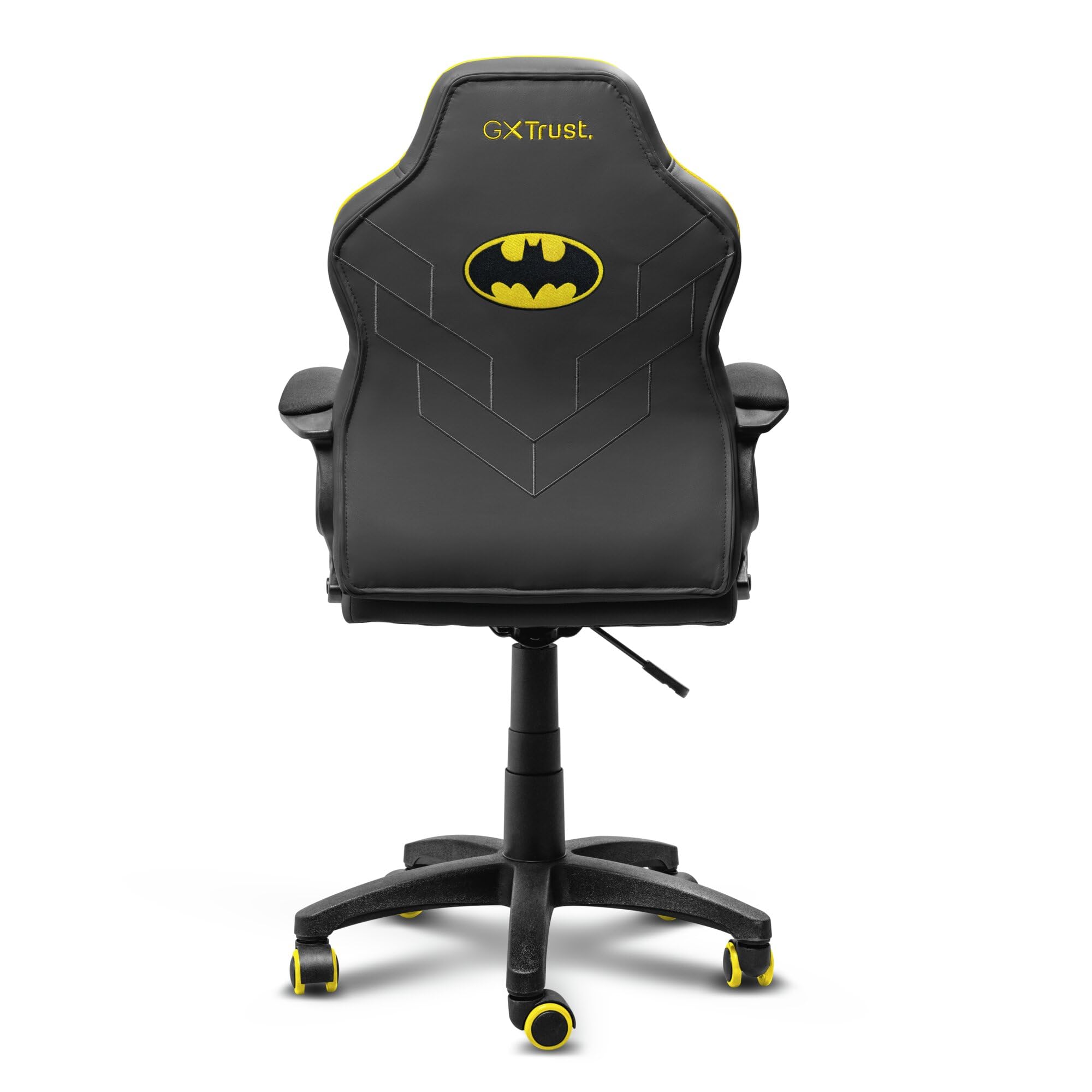 GXTrust Revvo Batman Lizenziert Gaming Stuhl für Kinder 4-12 Jahren | Gepolsterte Armlehne, Gasfeder Klasse 3, Stoffpolsterung, Höhenverstellbarer Schreibtischstuhl, Schwarz