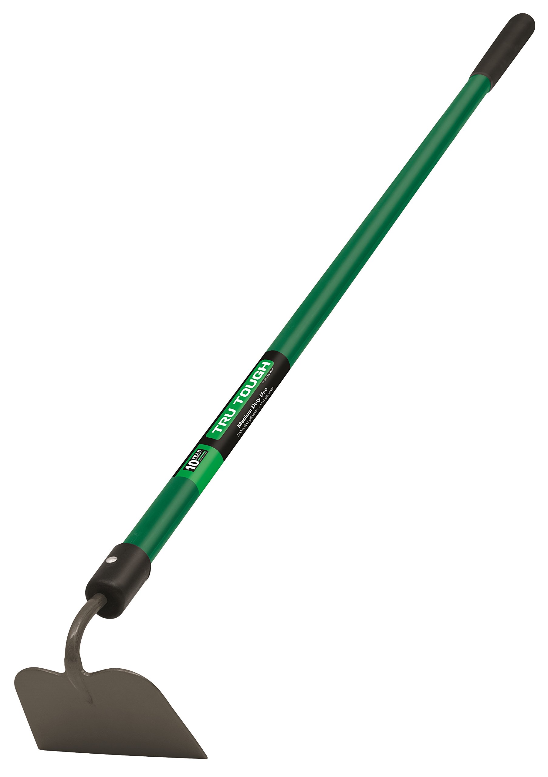 Truper 32405 Tru Tough Forged Garden Hoe, 6-Inch Head, Fiberglass Handle, 10-Inch Grip