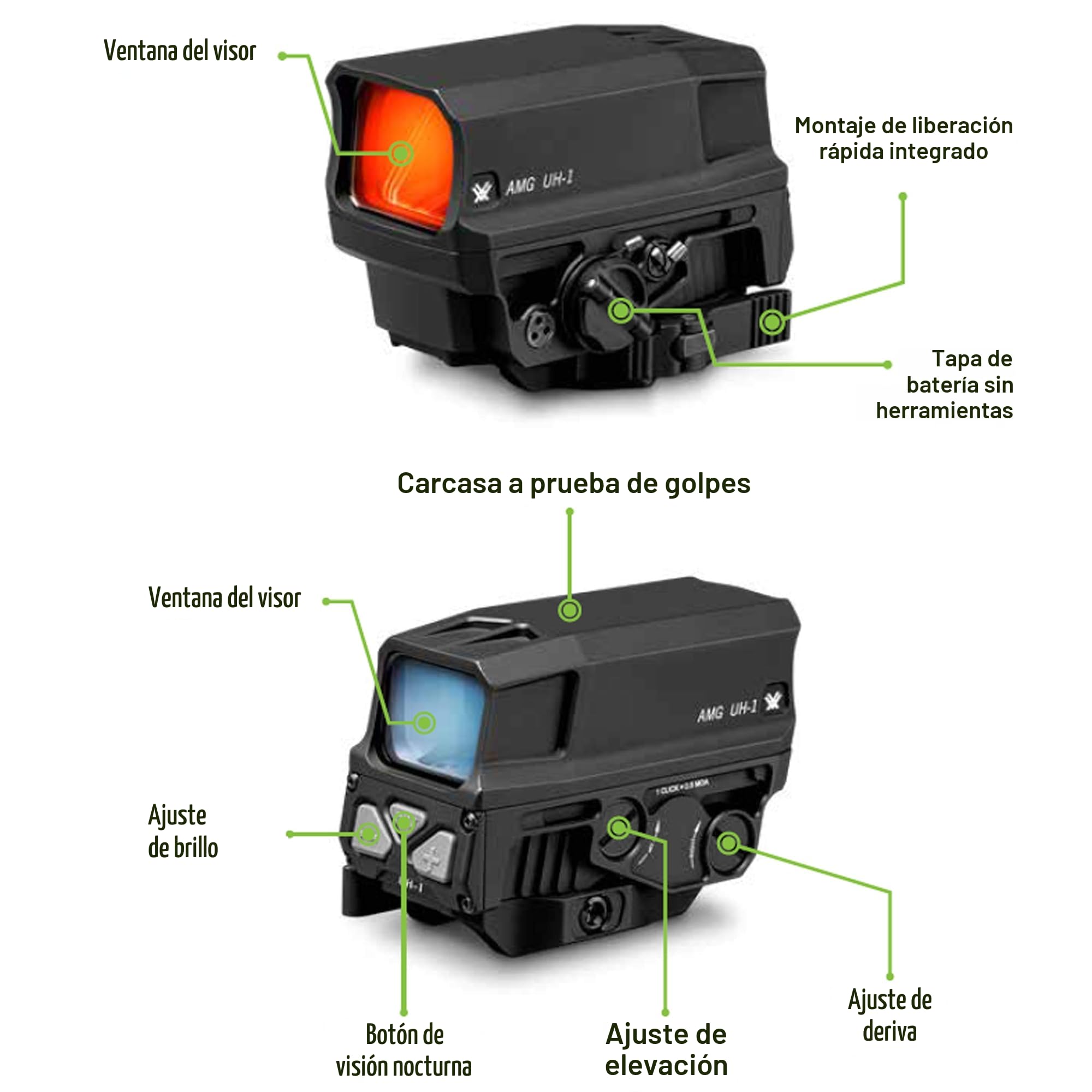 Amazon.com: Vortex Optics AMG UH-1 Gen II - Mira holográfica