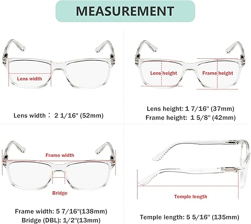 Miniatura 3 de Eyekepper Gafas de lectura fotocrómicas de transición para mujer y hombre transparentes +1.25