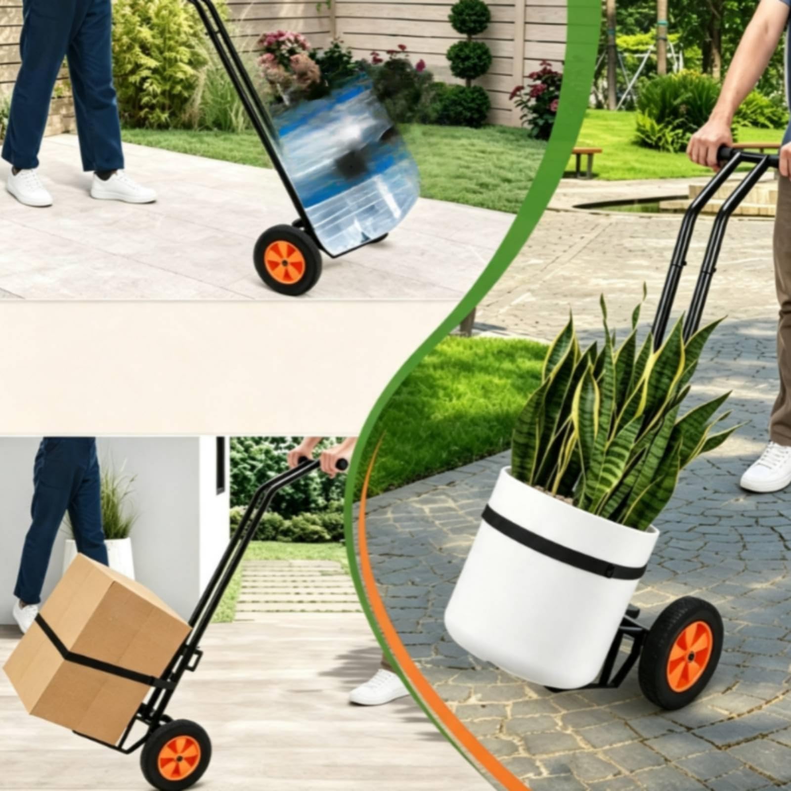 Carrello Portavasi con Maniglia a T