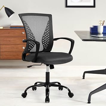 Mesh Task Chair Home Office Desk Chair Adjustable Office Chair Ergonomic Computer Chair with 360 Quiet Rotating Wheels,Green