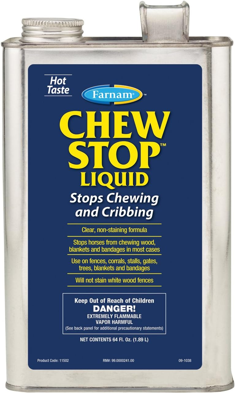 Farnam 272582 Chew Stop Liquid chewing Deterrent for Horses,