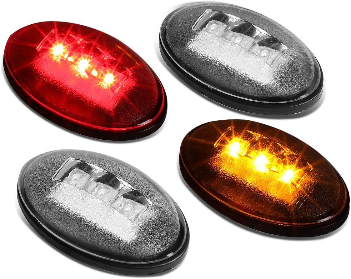 DNA Motoring FENDL-FSD99-CH Full Kit Dually Bed Fender LED Side Marker Light
