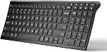 iClever BK10 Bluetooth Keyboard, Multi-Device Wireless Keyboard with Numeric Keypad, Rechargeable Ultra Slim Compact Portable Keyboard for Mac, iPad, PC, Desktop, Laptop, iOS, Android, Windows