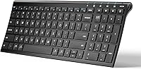 iClever BK10 Bluetooth 5.1 Wireless Keyboard with Numeric Keypad - Multi-Device, Ergonomic, Rechargeable for Mac, Windows, iPad, Android