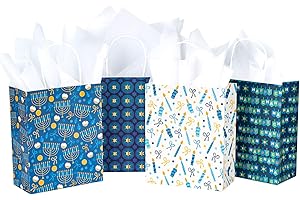 WRAPAHolic Hanukkah Gift Bags Pack - Medium