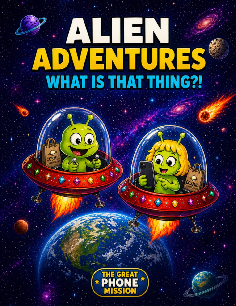 Alien Adventures: What Is That Thing?!: A Funny Space Coloring Book for Kids | Alien Coloring Pages, UFO Adventures, Silly Space Story & Creative Fun