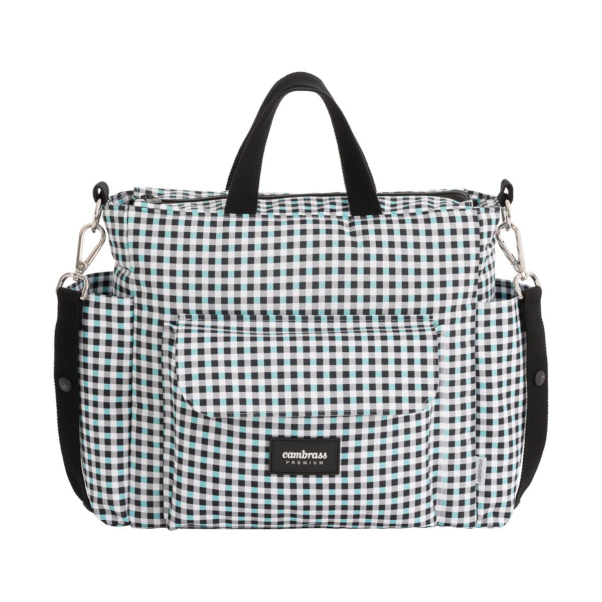 Cambrass - Bolso carro maternal para bebe - bolso de maternidad para carritos de bebe - organizador para pañales y otras cosas de bebe - New Vichy Azul 16x43x37 cm
