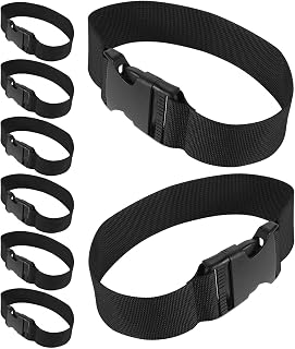 Amosfun 8pcs Adjustable Nylon Sports Cone Organizer Strap for Football Marker Cones and Training with Quick Organization and Enhanced Safety for Outdoor Field Practice