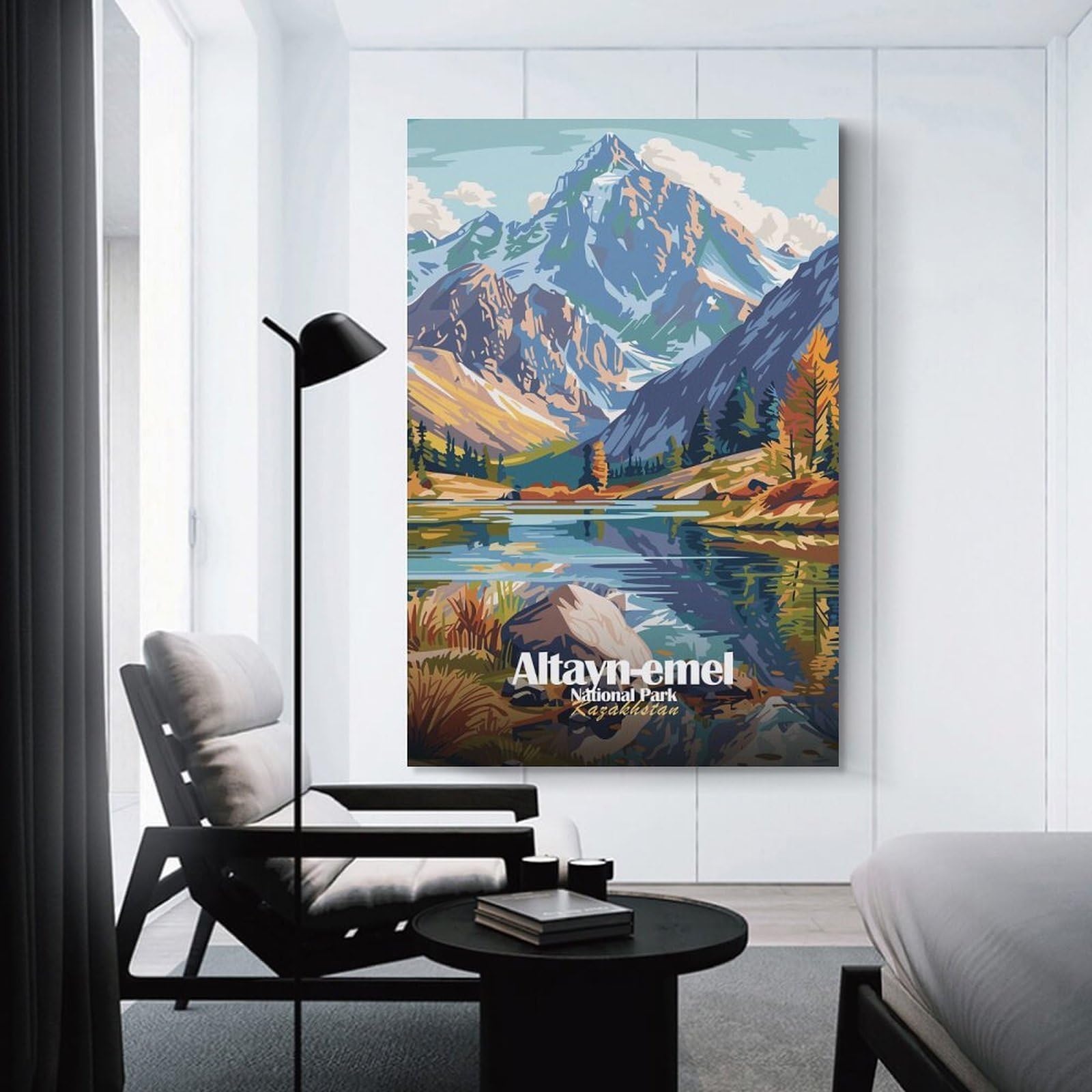 Junmoney Canvas Wall Decor Altyn-Emel National Park, Kazakhstan, 24x36inch(60x90cm), for Restful Interiors, Bedrooms Or Small Rooms, Canvas Wall Decor for Personal Spaces