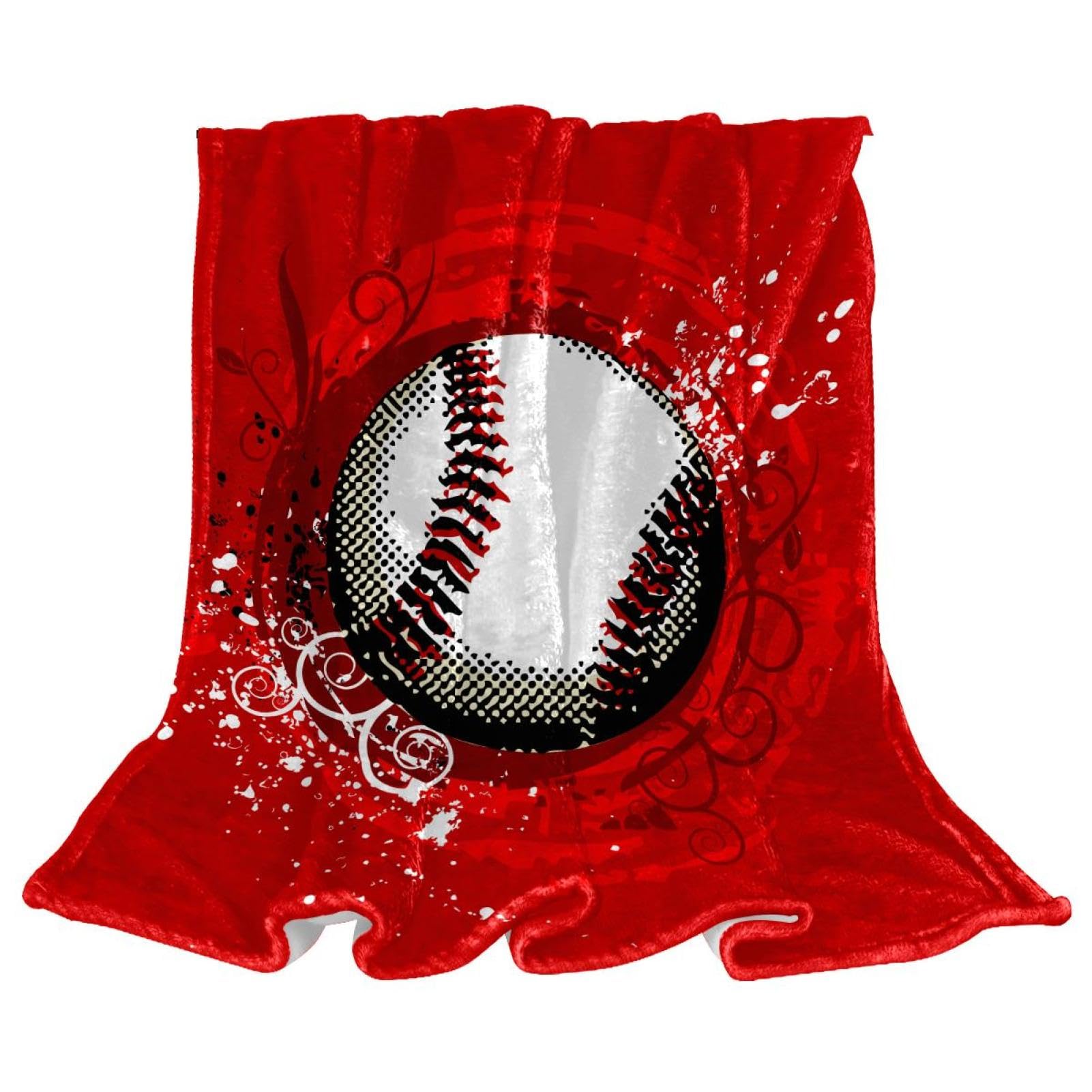 Couverture polaire baseball contre le froid au bureau et sur le lit de chambre 150x130