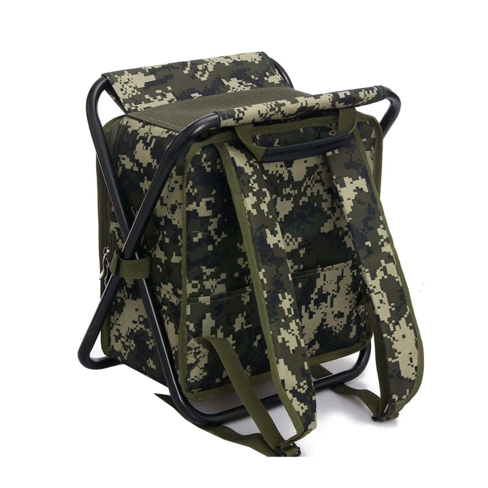 Sedia Zaino 3 In 1 Pieghevole - Con Borsa Termica, Tessuto Oxford PVC 600D, Per Trekking E Campeggio - Foto 10
