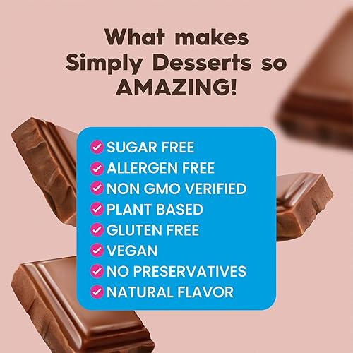 Miniatura 9 de Simply Delish Mezcla instantánea de pudín de chocolate, postres sin culpa a base de plantas, todo natural, sin azúcar, sin OMG, sin gluten, sin