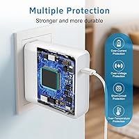 Vista 5 de 96W Charger for MacBook Pro 16 14 Inch Mac Book Air 15 13 Inch M5 M4 M3 M2 M1 2025 2024 2023 2022 2021 Type C Fast Power Adapter Include 6.6ft Type