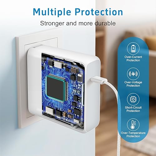 Miniatura 5 de Cargador de 96 W para MacBook Pro 16 de 14 pulgadas Mac Book Air 15 de 13 pulgadas M4 M3 M2 M1 de 2025 2024 2023 2022 2021, 96W/70 W USB-C a Mag 3