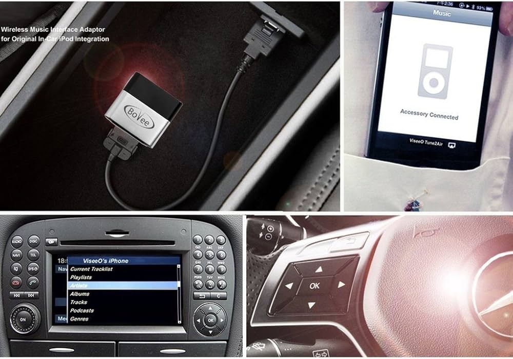 カーオーディオ Bovee ViseeO Tune2air WMA1000 VISEEO Tune2air WMA1000 Bluetooth Adaptor AUDI MERCEDES BENZ