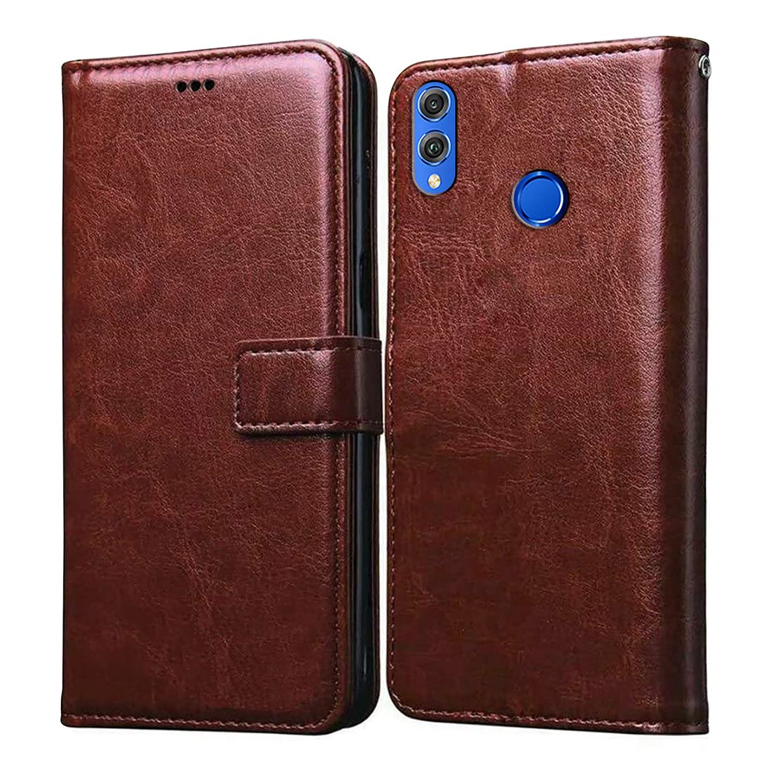 Casotec Flip Cover for Huawei Honor 8X | Premium Leather Finish | Inbuilt Pockets & Stand | Flip Case for Huawei Honor 8X (Brown) (B09P8MYR3P) Amazon Price History, Amazon Price Tracker