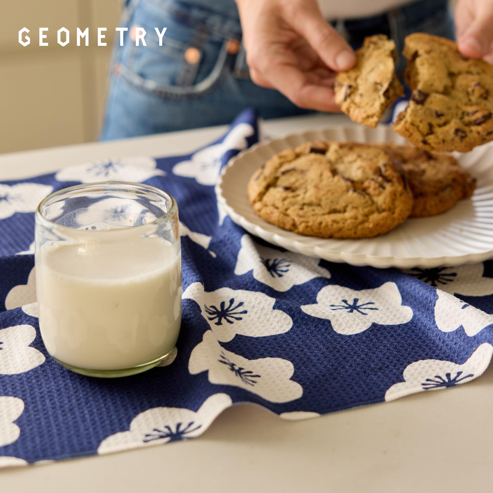 GEOMETRY Strofinaccio da cucina – Asciugamani in microfibra ad asciugatura rapida per asciugare la cucina – Asciugamani ad asciugatura rapida di alta qualità – Ogni domenica + ogni livello (set da 2