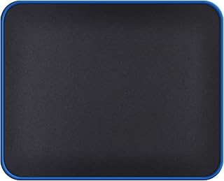 Mouse Pad (4mm Thick) with Blue Non Slip Rubber Base, Small Black Gaming Mouse Pads Mat with Smooth Surface, Durable Stitched Edge Mousepad for Laptop, Computer, Home(10.2x8.3x0.16in)