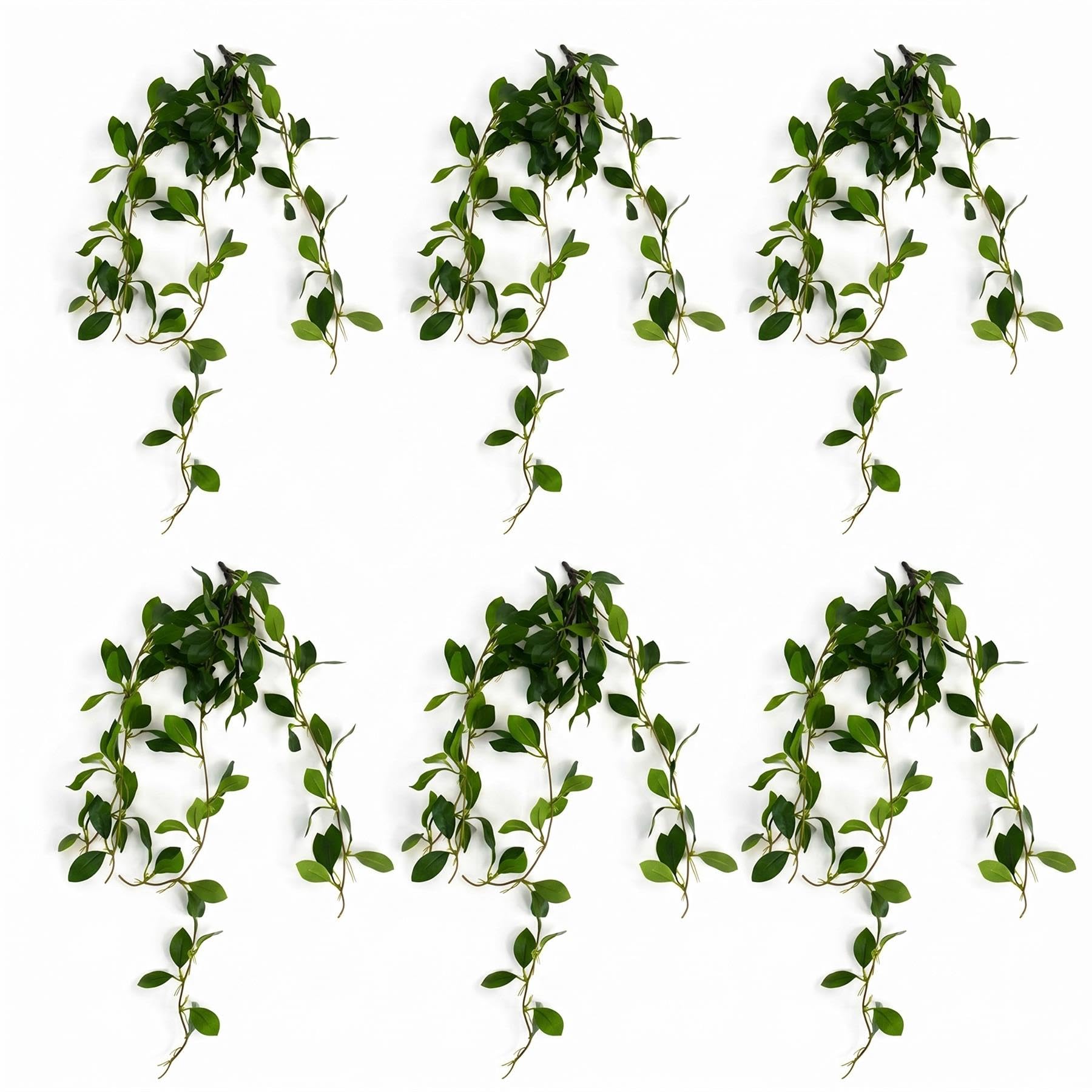Multipack Leaf Design Artificial Hanging Plants