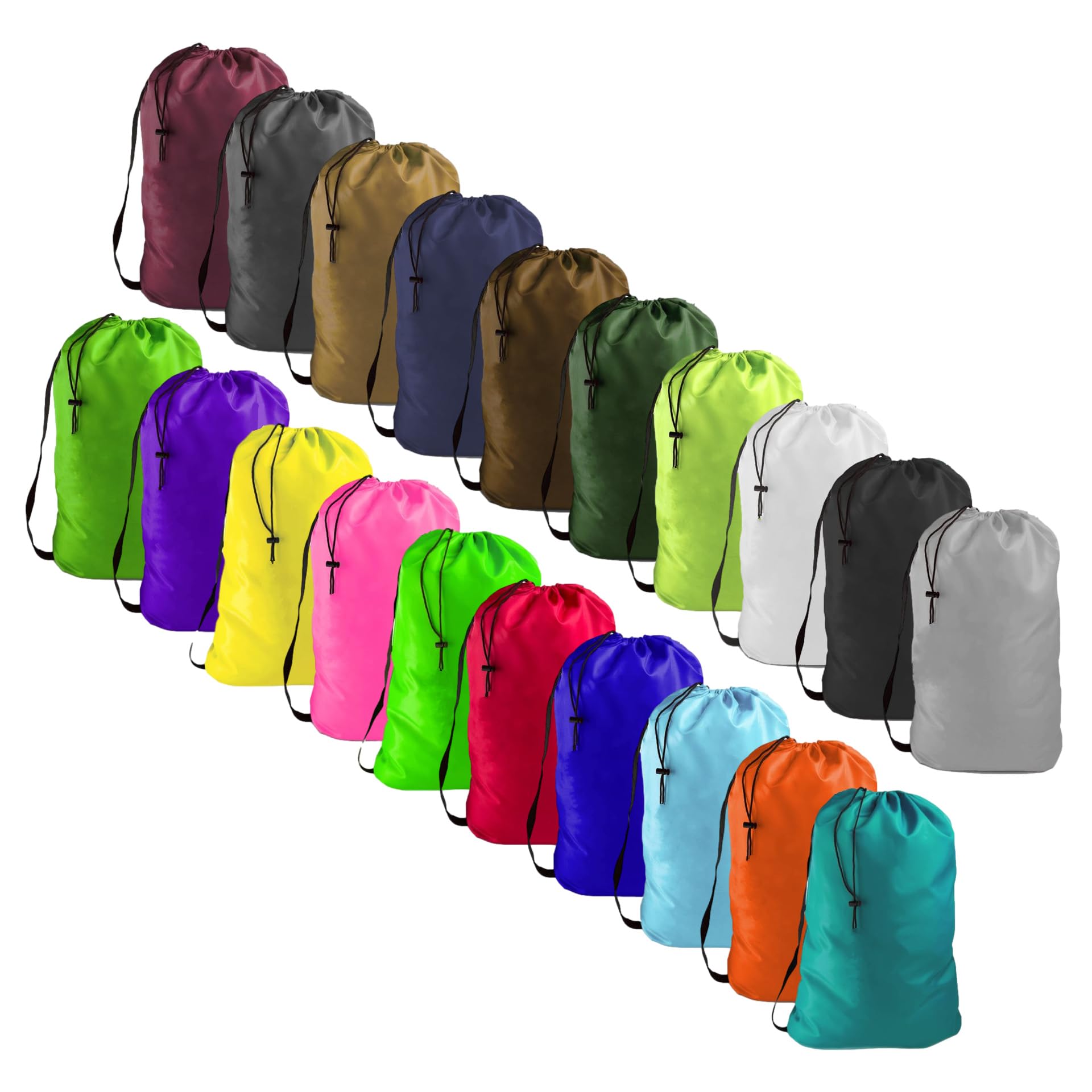 Heavy Duty Summer Camp Laundry Bag w/Shoulder Strap by Ultra Essentials, XL 24