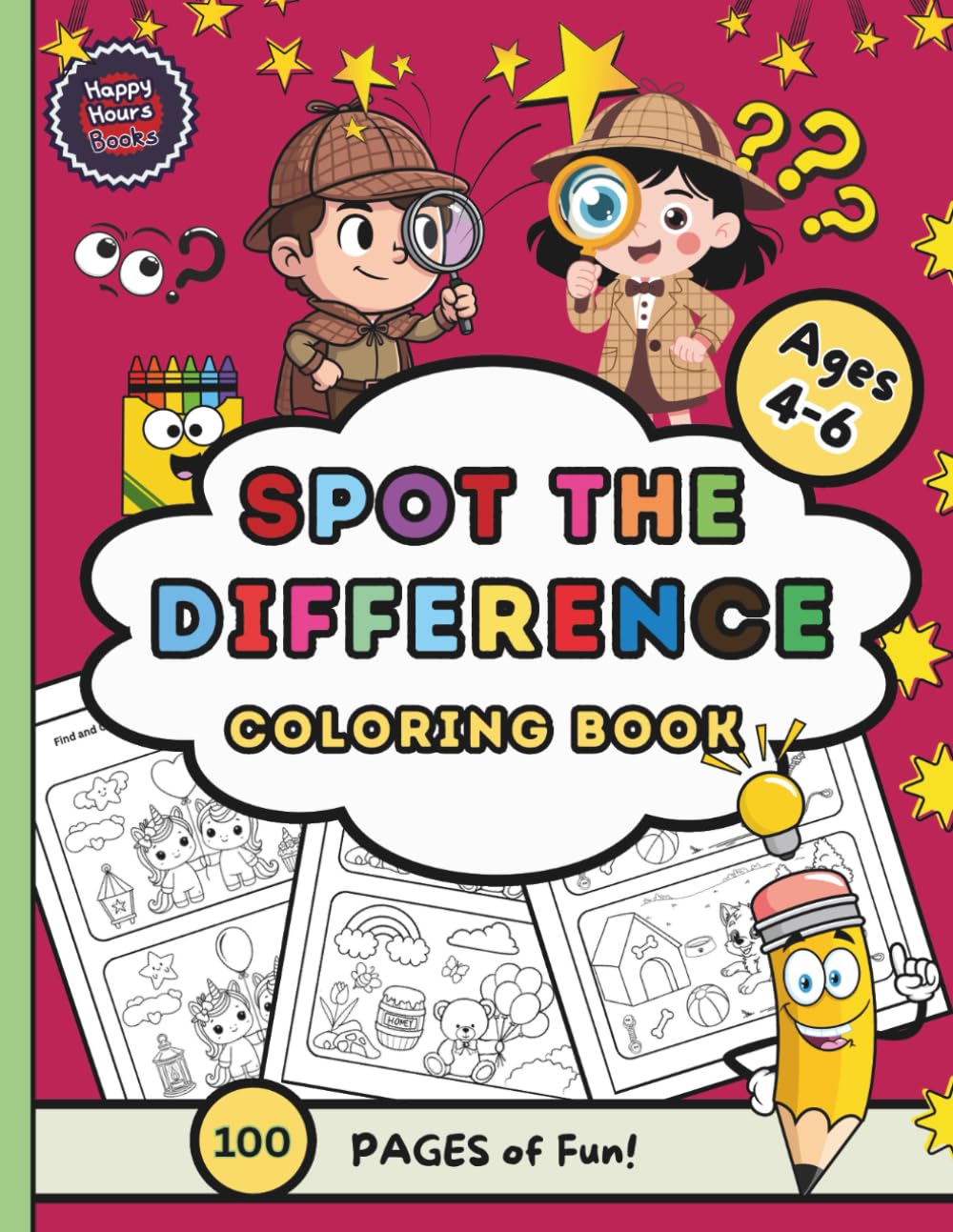 Spot the Difference: A Fun & Engaging Activity Book for Kids (Happy Hours Activity Books for Kids.)
