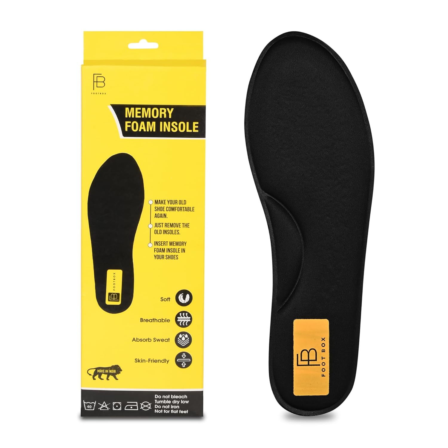 FOOTBOX Memory Foam Soft Everyday Shoes Insole for Women Comfortable