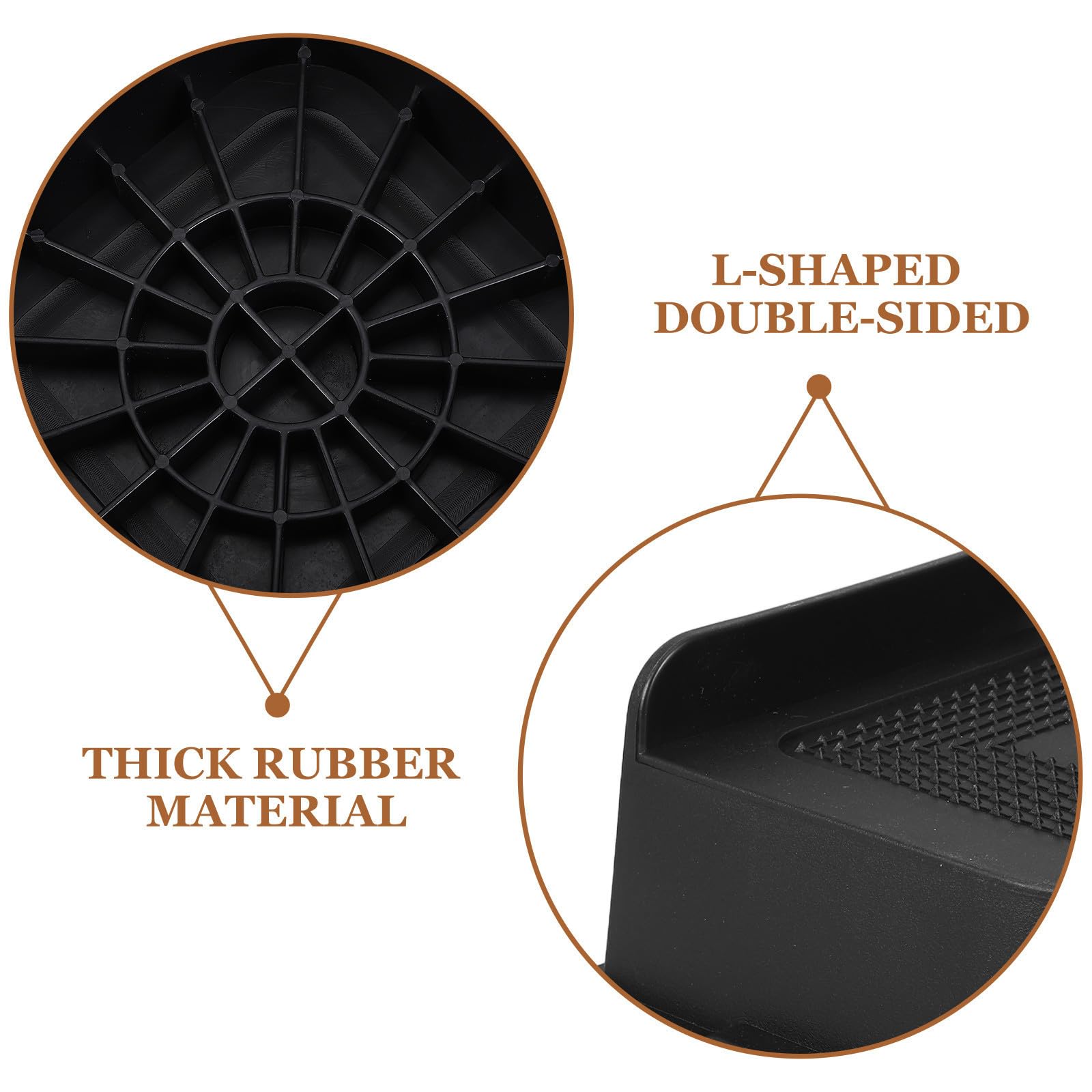 PRETYZOOM 4 Piezas Tacos Goma de para Base Antideslizantes Muebles Elevadores con Protección y Aumento de Altura Seguro y Estable para Patas de Cama Sofá Mesa