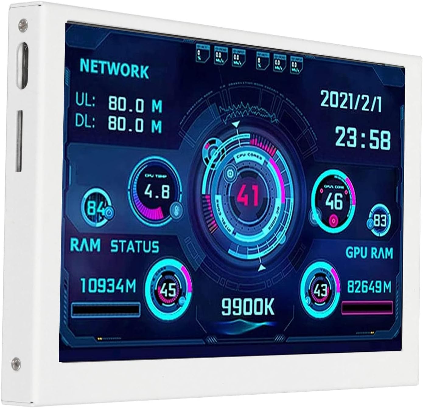 5 Inch Computer Temperature Monitor - PC Sensor Display for CPU, RAM, HDD Data - USB Mini Secondary Screen Compatible with Windows image 5